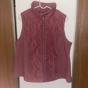 CJ banks dark mauve vest.
